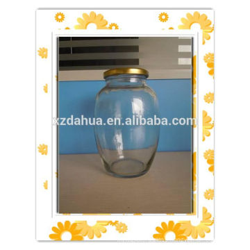 Round Shape High-Capacity Glass Food Storage Jar Pickle Jar with Cap